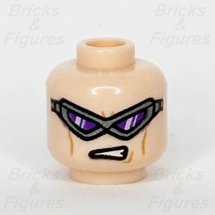 LEGO Super Heroes Hawkeye Minifigure Head Part Pearl Dark Gray Visor 3626pb25591