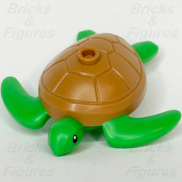 LEGO City Sea Turtle Animal Minifigure Part Bright Green Town 60377 bb1320pb01 - Bricks & Figures