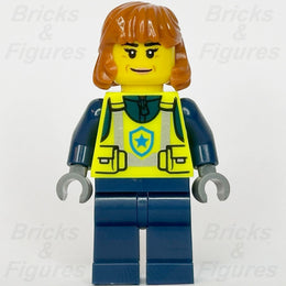 LEGO® City Police Officer Minifigure Town Female Neon Yellow Vest 60508 cty19901