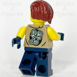 LEGO City Jungle Explorer Minifigure 60437 Female cty1777 Dark Red Hair Tan Vest2