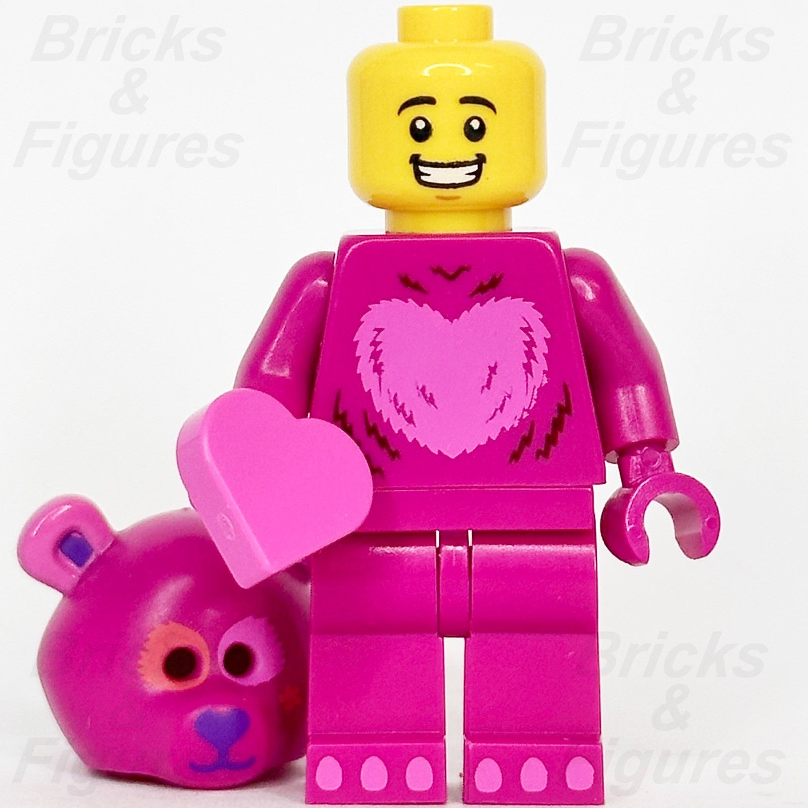 LEGO Heart Bear Suit Guy Minifigure Build-A-Minifigure BAM 2022 Love Costume1