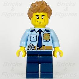 LEGO City Police Officer Minifigure Police Town Male Spiked Hair 60246 cty11261