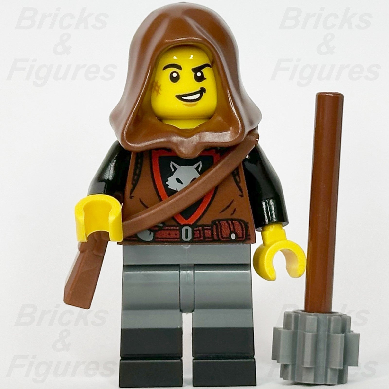 LEGO® Castle Wolfpack Minifigure Male Mace Pouch Bag 910057 Series 6 bdp277 Hood1