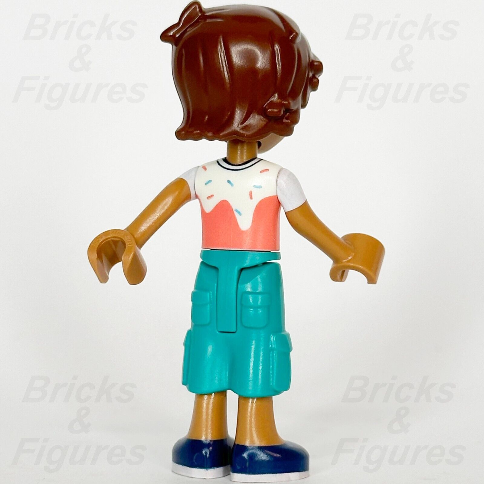LEGO Friends Leo Minifigure Coral Chef Shirt Blue Shoes Minifig 41754 frnd593 - Bricks & Figures