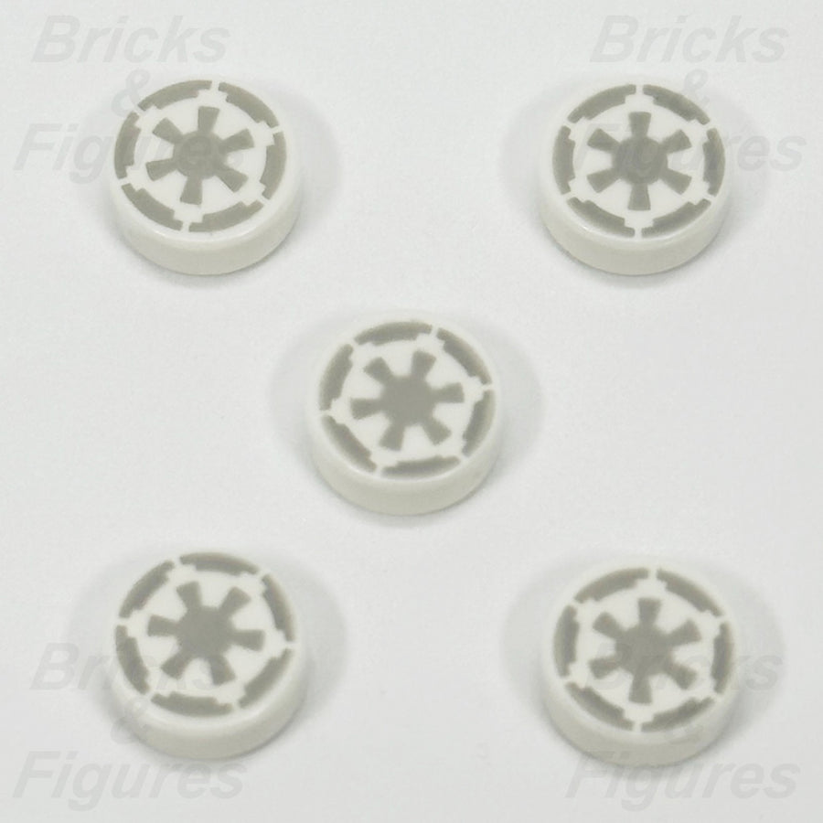 LEGO Star Wars Imperial Cog Part 1 x 1 Round Tile Galactic Empire 98138pb086 x50