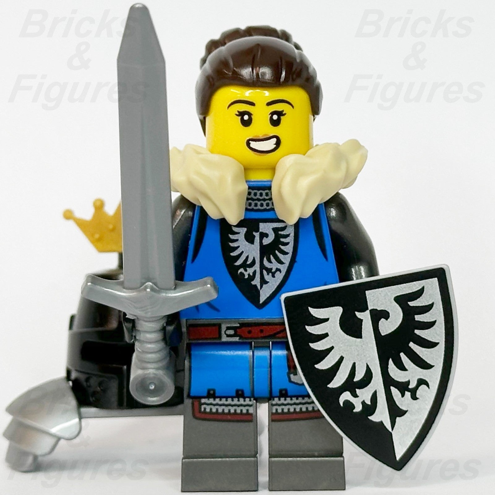 LEGO Castle Black Falcon Queen Minifigure Princess 910029 Series 1 bdp105 Armour1