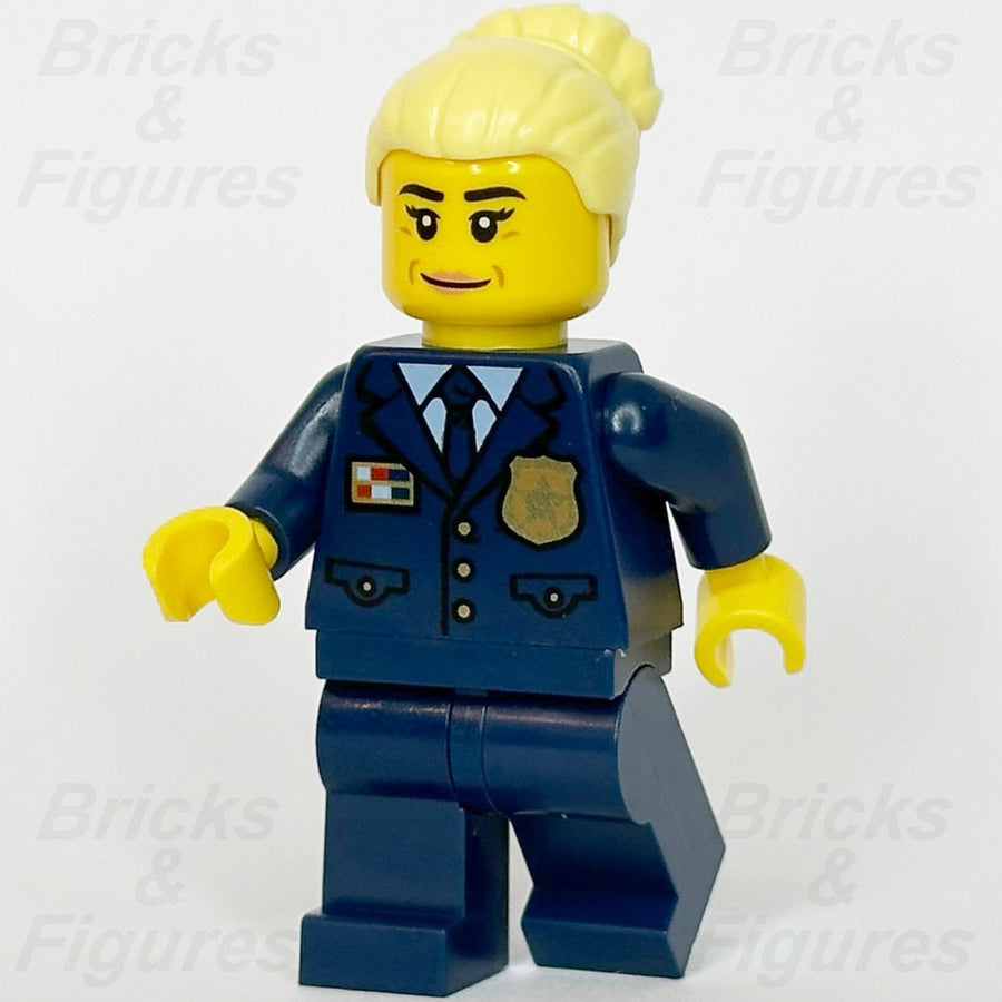 LEGO® City Police Chief Minifigure Town Female Dark Blue Jacket 60372 cty15640