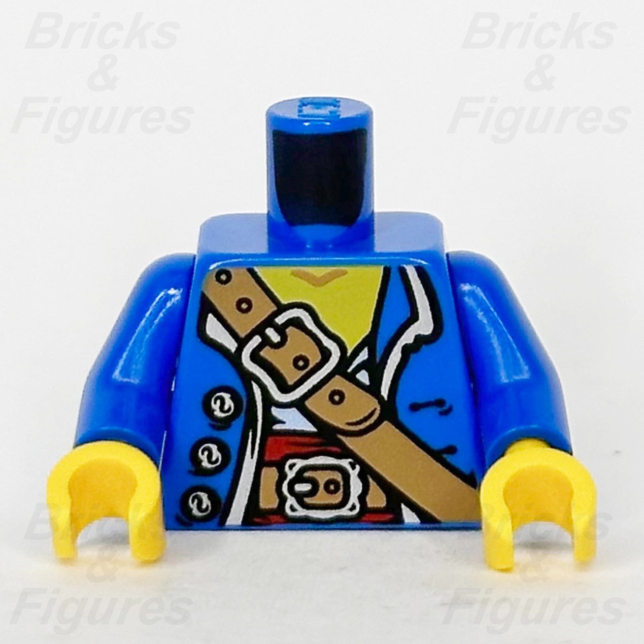 LEGO Blue Pirate Coat Torso Minifigure Open with Silver Buttons Body 63019500