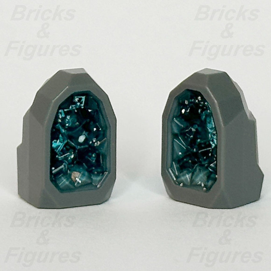 LEGO City Rock Geode Dark Bluish Grey w/ Blue Crystal Part Space Port 60354 x 21