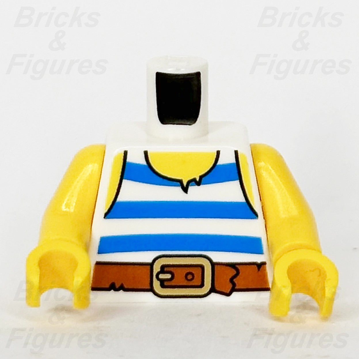 LEGO® Pirate Tank Top Torso Minifigure Part White with Blue Stripes 973pb3974c010