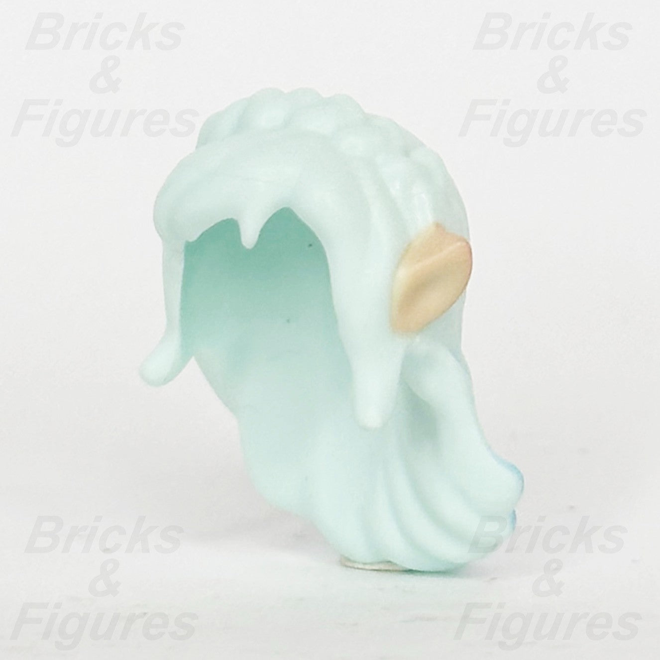 LEGO Elves Ears Hair Minifigure Part Elf Long Wavy Light Aqua w/ Dark Azure Tips0