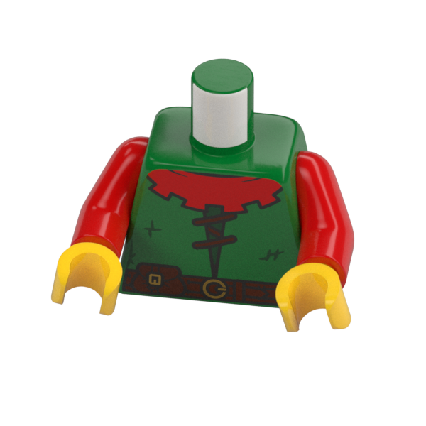 LEGO Minifigure Torso Part 6402701 76382 Castle Forestmen Body Green x 1 - Bricks & Figures
