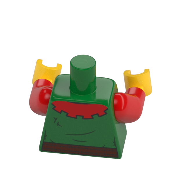 LEGO Minifigure Torso Part 6402701 76382 Castle Forestmen Body Green x 1 - Bricks & Figures