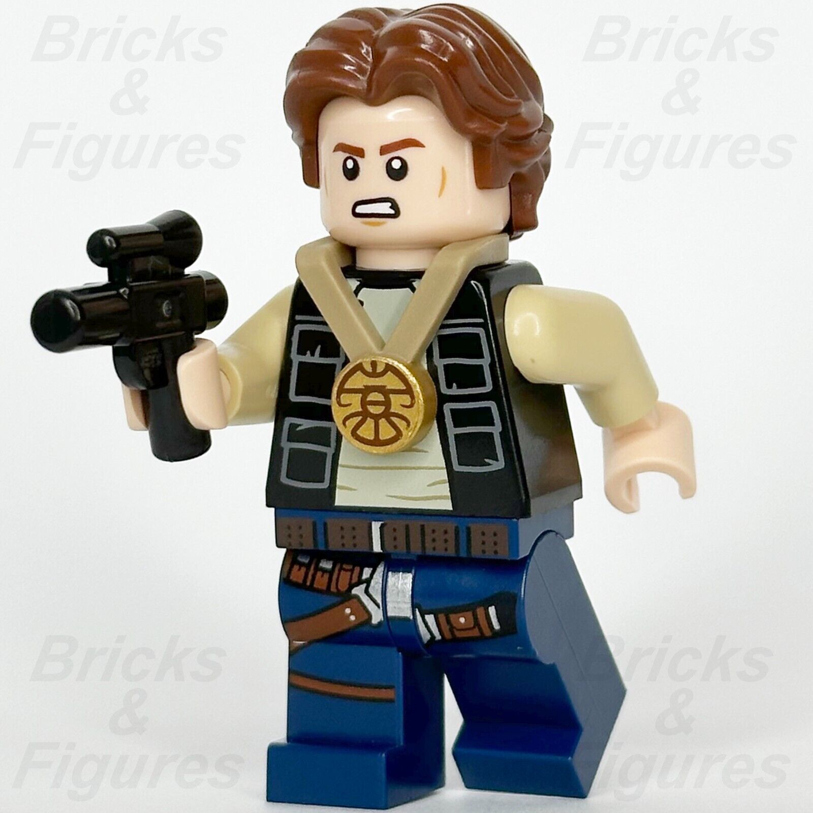 LEGO Star Wars Han Solo Minifigure Celebration Medal A New Hope 75365 sw1284 - Bricks & Figures