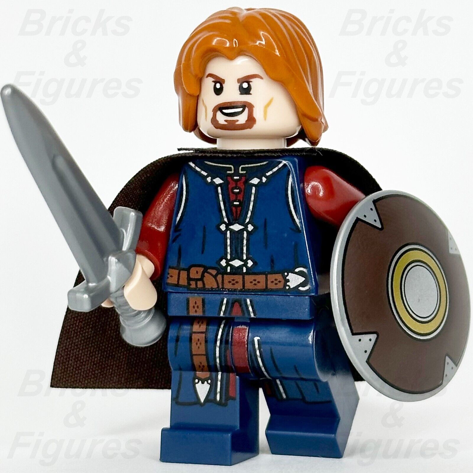 LEGO The Lord of the Rings Boromir Minifigure with Sword & Shield 10316 lor126 - Bricks & Figures