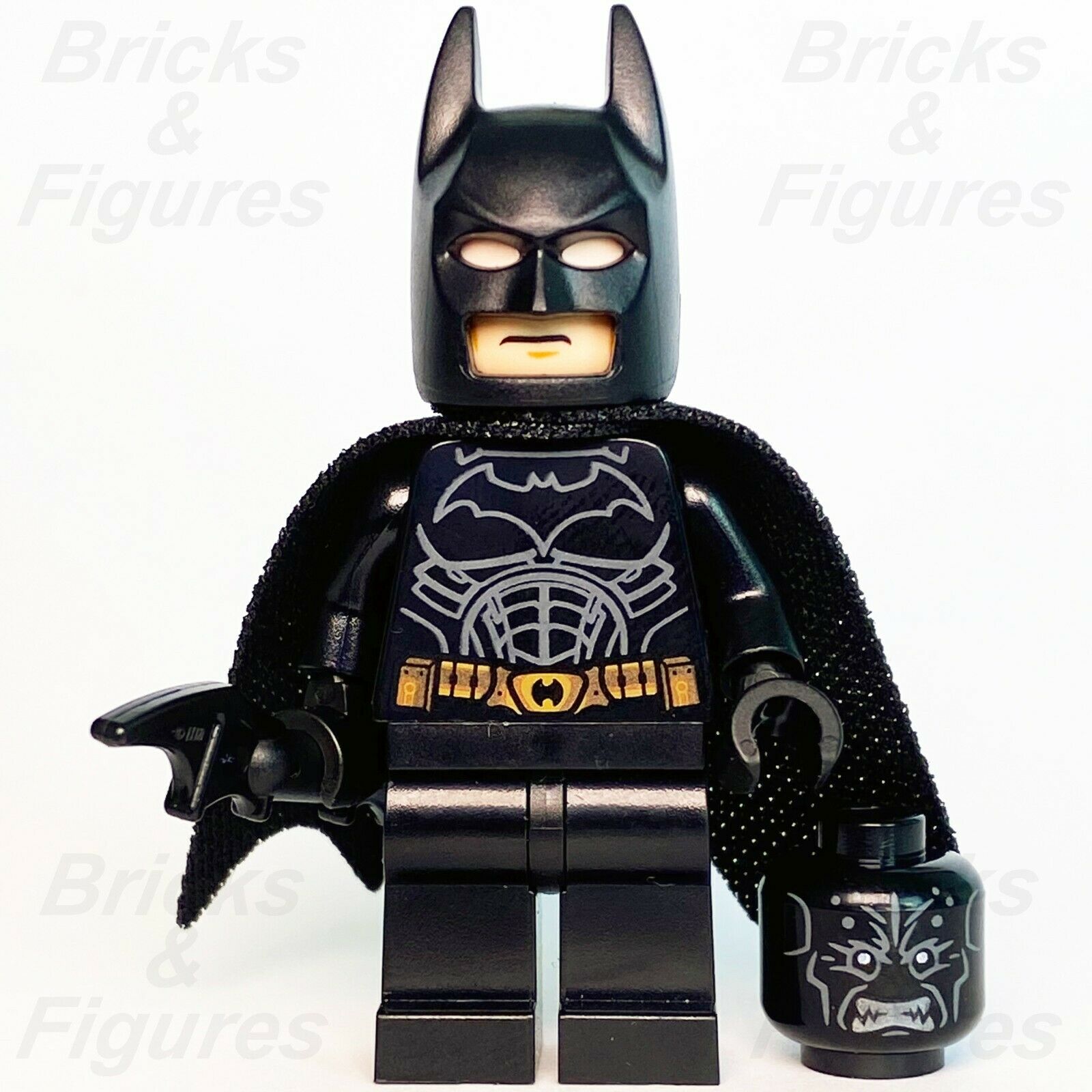 DC Super Heroes LEGO Batman with Angry Fangs Head Dark Knight Minifigure 76239 - Bricks & Figures