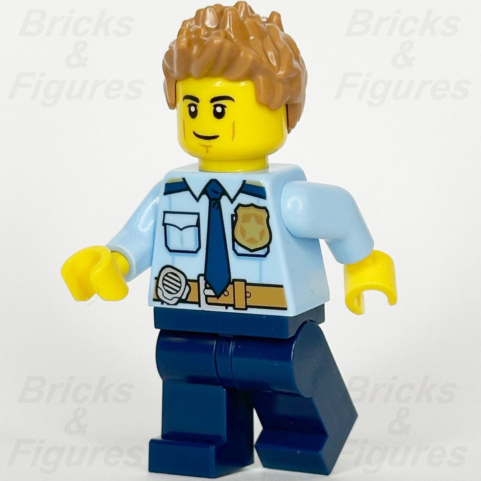 LEGO City Police Officer Minifigure Police Town Male Spiked Hair 60246 cty1126 - Bricks & Figures