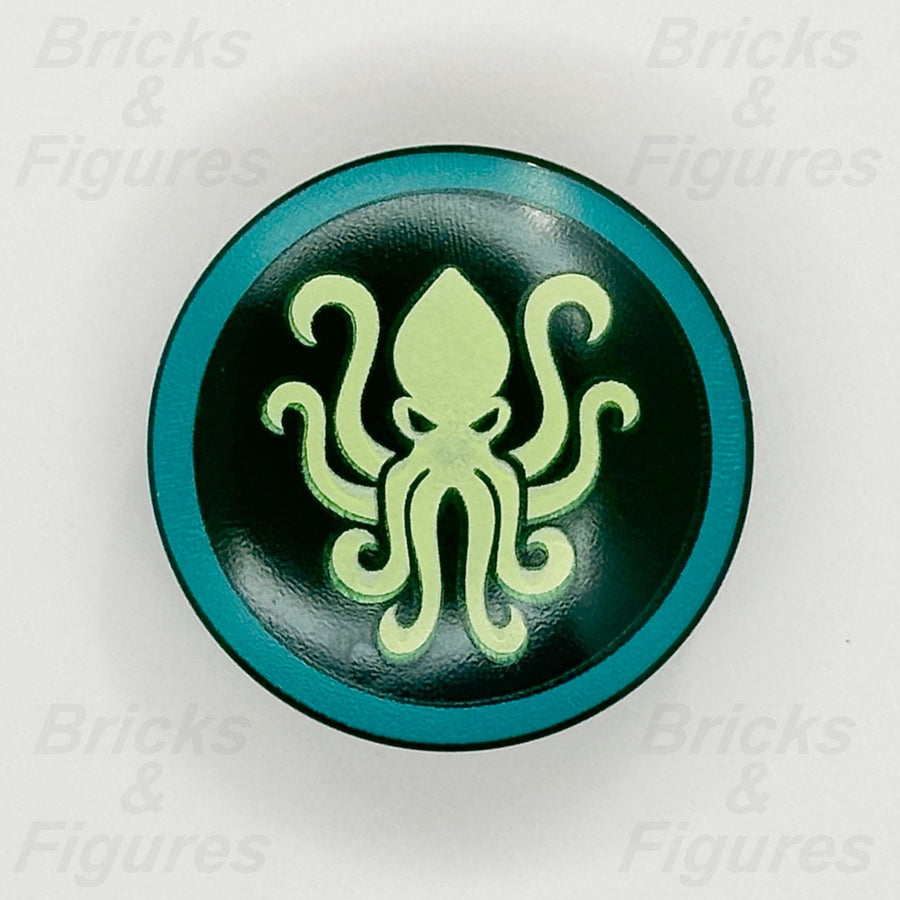 LEGO Castle Kraken Warrior Minifigure Shield Part Round Green 21358 75902pb350