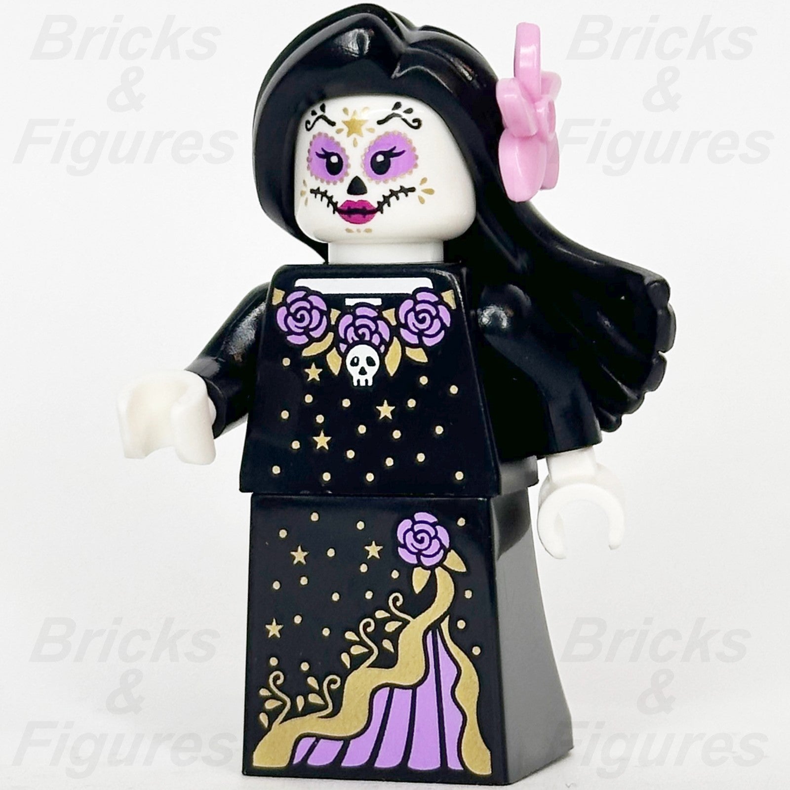 LEGO La Catrina Minifigure Halloween Pink Flower Build-A-Minifigure BAM 20250