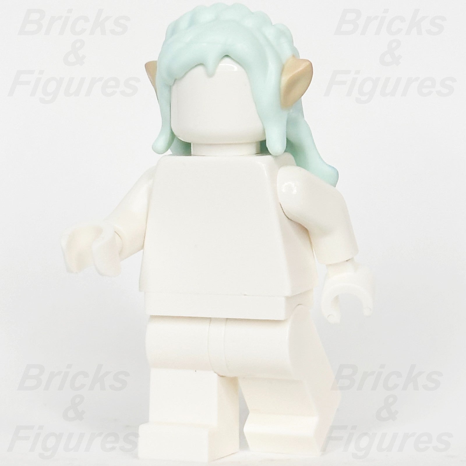 LEGO Elves Ears Hair Minifigure Part Elf Long Wavy Light Aqua w/ Dark Azure Tips2