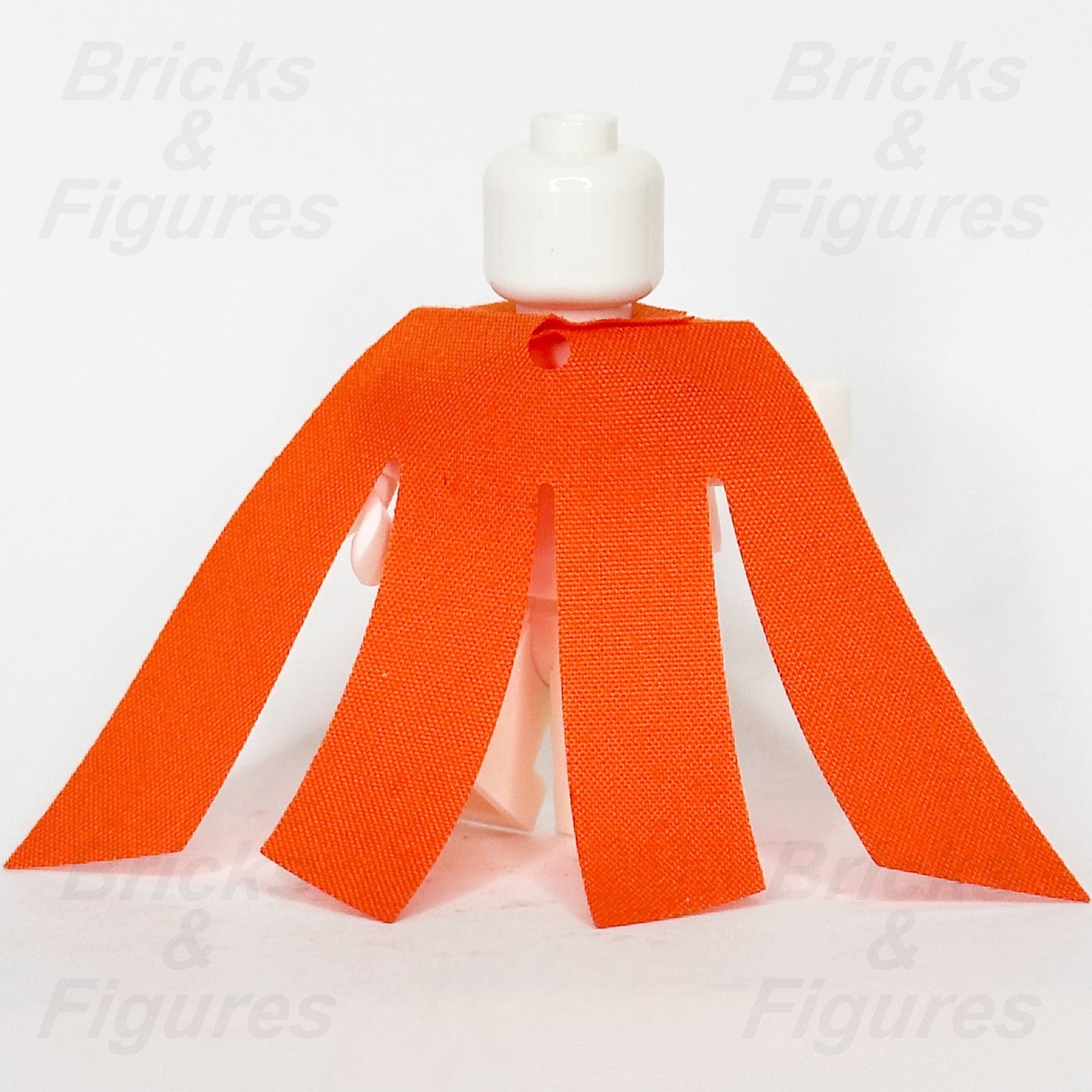 LEGO Reddish Orange Minifigure Cape Part Cloth Starched Fabric Scalloped 710472