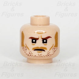 LEGO Jurassic World Owen Grady Minifigure Head Part Male Moustache 3626pb21241