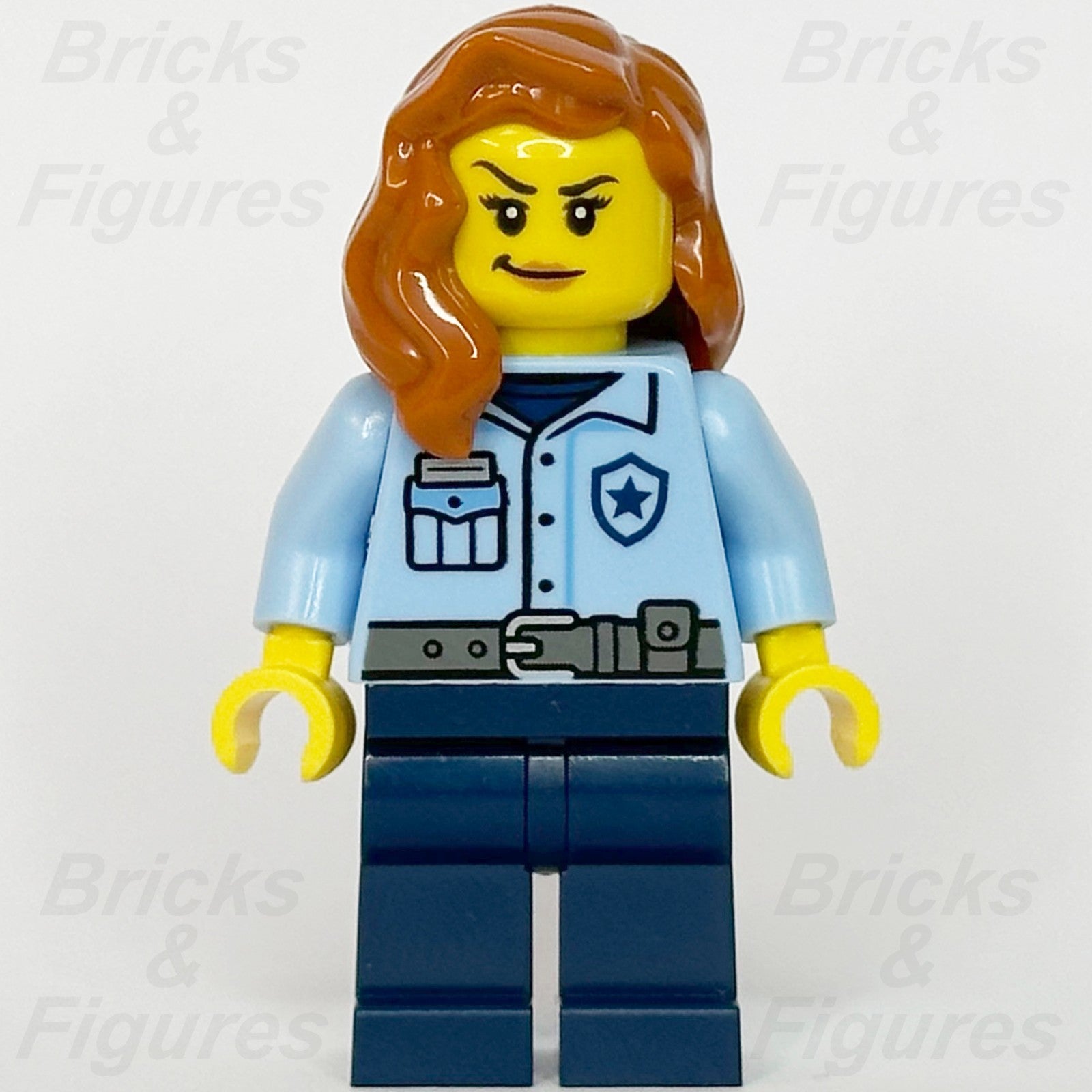 LEGO City Police Officer Minifigure Town Female Light Blue Uniform 60418 cty17521
