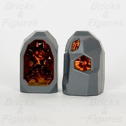 LEGO Rock Geode with Trans-Orange Crystals x 2 City Parts 49656pb09 75640 769760