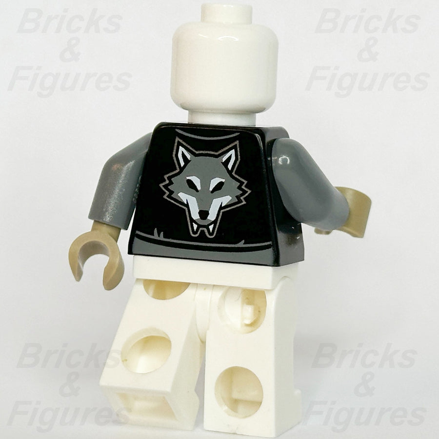 LEGO CITY Lone Wolf Biker Minifigure Torso Part Skull on Chain 60331 Stuntz3