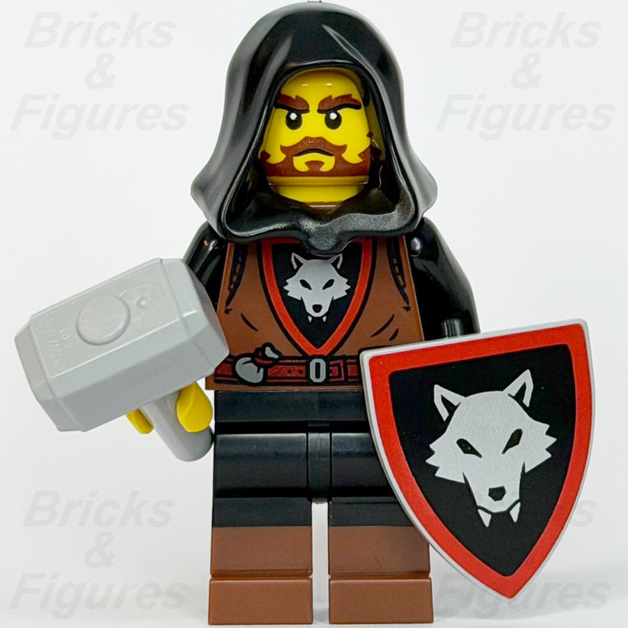 LEGO® Castle Wolfpack Minifigure Male Hammer Shield 910057 Series 6 bdp280 Hood1