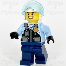 LEGO City Police Helicopter Pilot Minifigure Town Allen Minifig 60316 cty13800