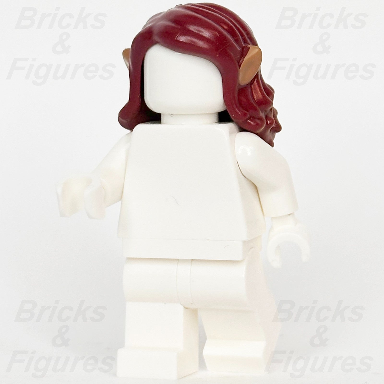 LEGO Elves Azari Ears Hair Minifigure Part Elf Long Wavy Dark Red Yellow Tips1