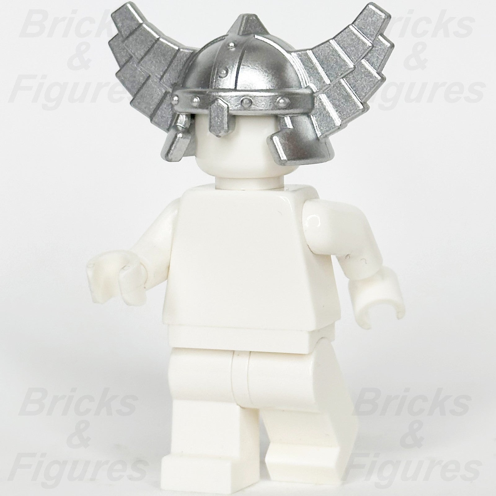 LEGO Helmet Wings Minifigure Part Metallic Silver Castle Fantasy Era Dwarf 607471