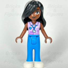 LEGO Friends Aida Minifigure Light Purple Vest with Badge Lanyard 41732 frnd568 - Bricks & Figures
