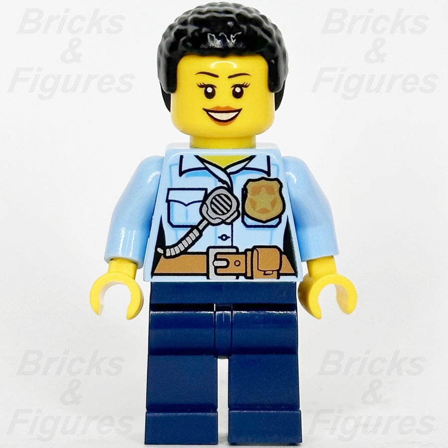 LEGO  Police City Officer Minifigure Female Town Black Curly Hair 60316 cty13811