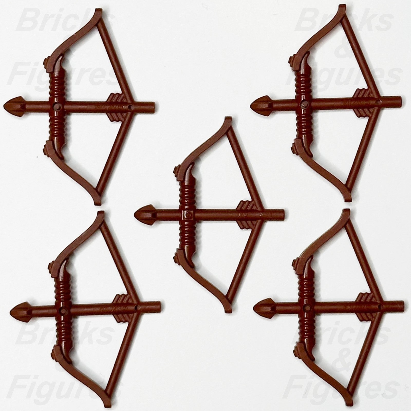 LEGO Reddish Brown Bow Recurve Minifigure Weapon Part Arrow Drawn 71039 x 50