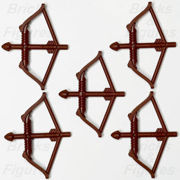 LEGO Reddish Brown Bow Recurve Minifigure Weapon Part Arrow Drawn 71039 x 50