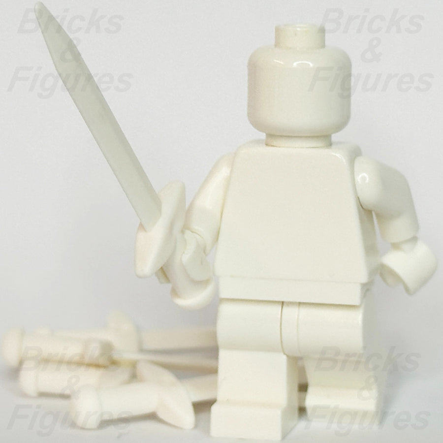 LEGO Castle Sword Minifigure Weapon Part Greatsword Crossguard White 18031 x 51