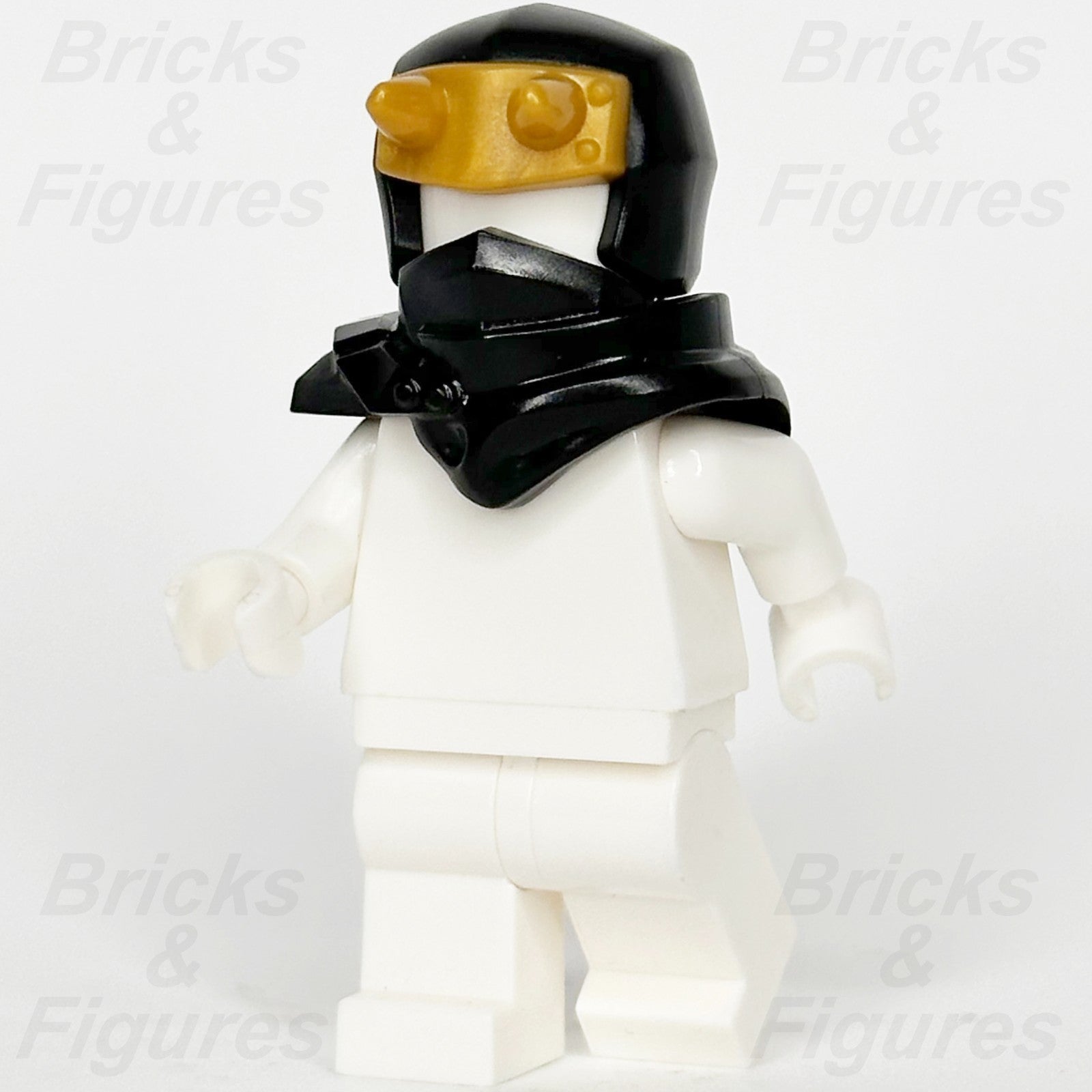 LEGO Ninjago Black Shoulder Armour Scabbard Minifigure Part Hood Gold Horn Plate1