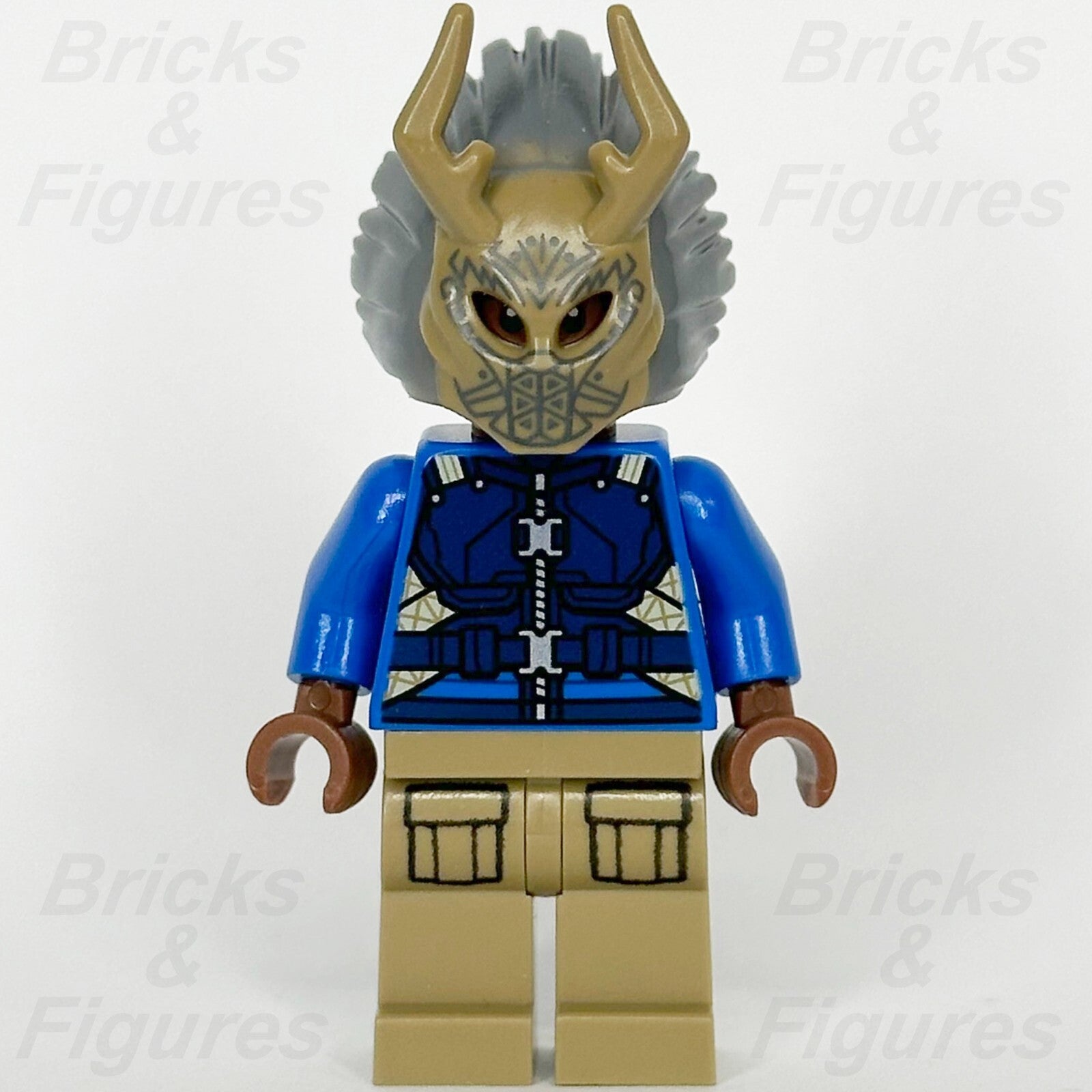 LEGO Super Heroes Erik Killmonger Minifigure Black Panther Mask 76100 Used1