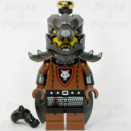 LEGO Castle Wolfpack King Minifigure Leader Battle Axe Outlaw Genuine LEGO Crook3