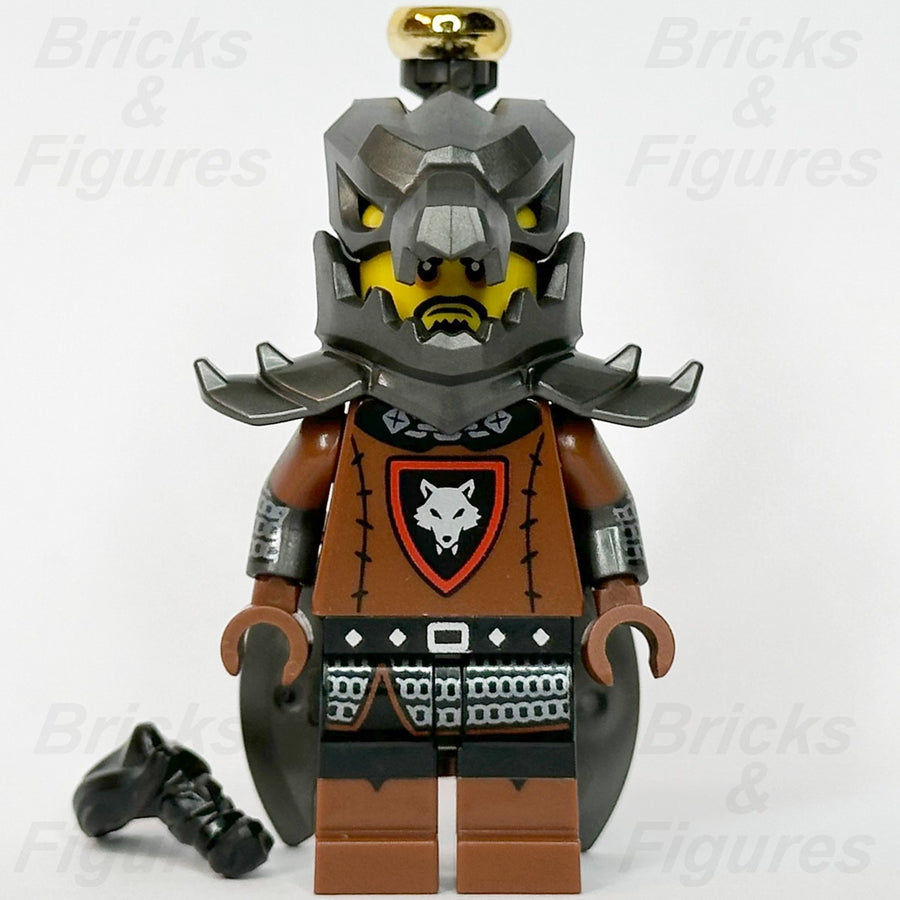 LEGO Castle Wolfpack King Minifigure Leader Battle Axe Outlaw Genuine LEGO Crook3