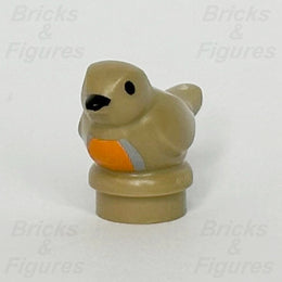 LEGO  Small Dark Tan Bird Animal Minifigure Part Orange Chest Pattern 41835pb050