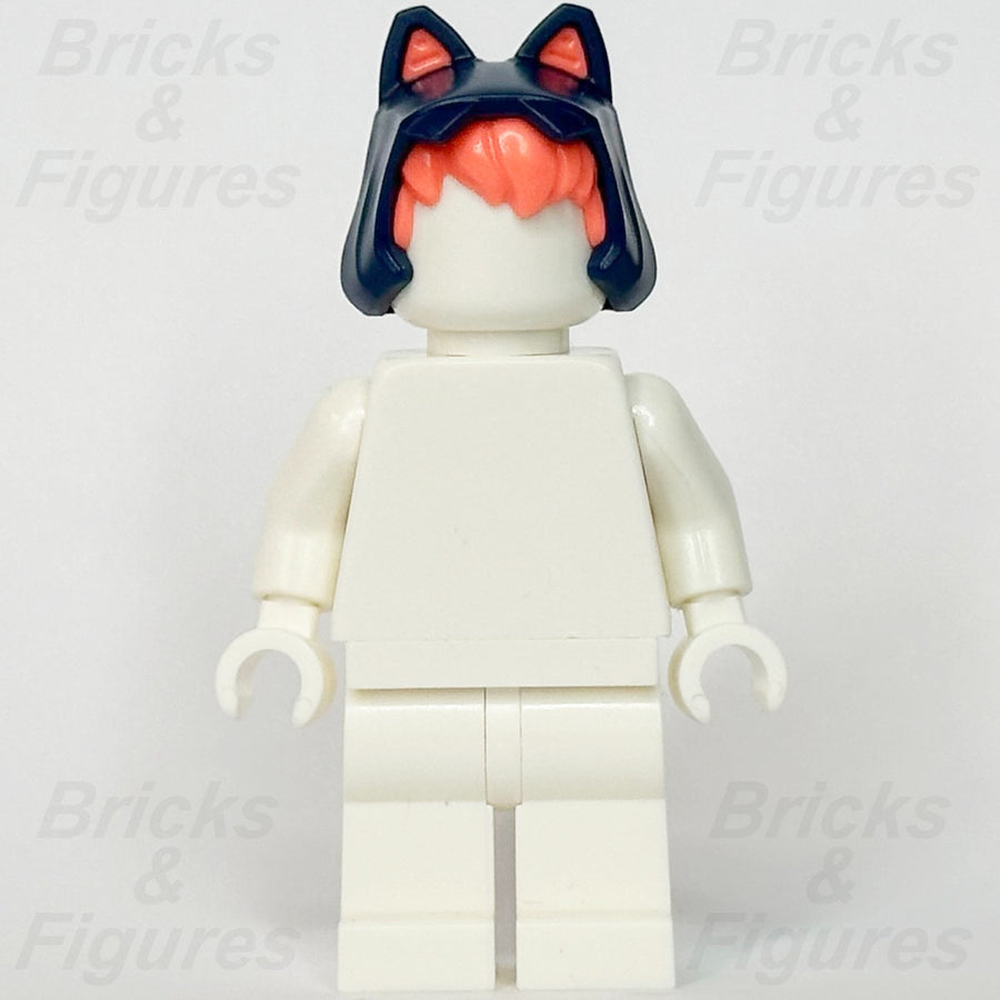 LEGO Ninjago Sora Minifigure Hood Part Coral Hair Combo Headgear Dark Blue Ears2