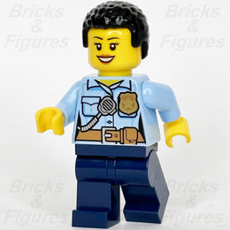 LEGO  Police City Officer Minifigure Female Town Black Curly Hair 60316 cty13810