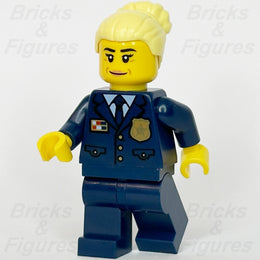 LEGO® City Police Chief Minifigure Town Female Dark Blue Jacket 60372 cty15640
