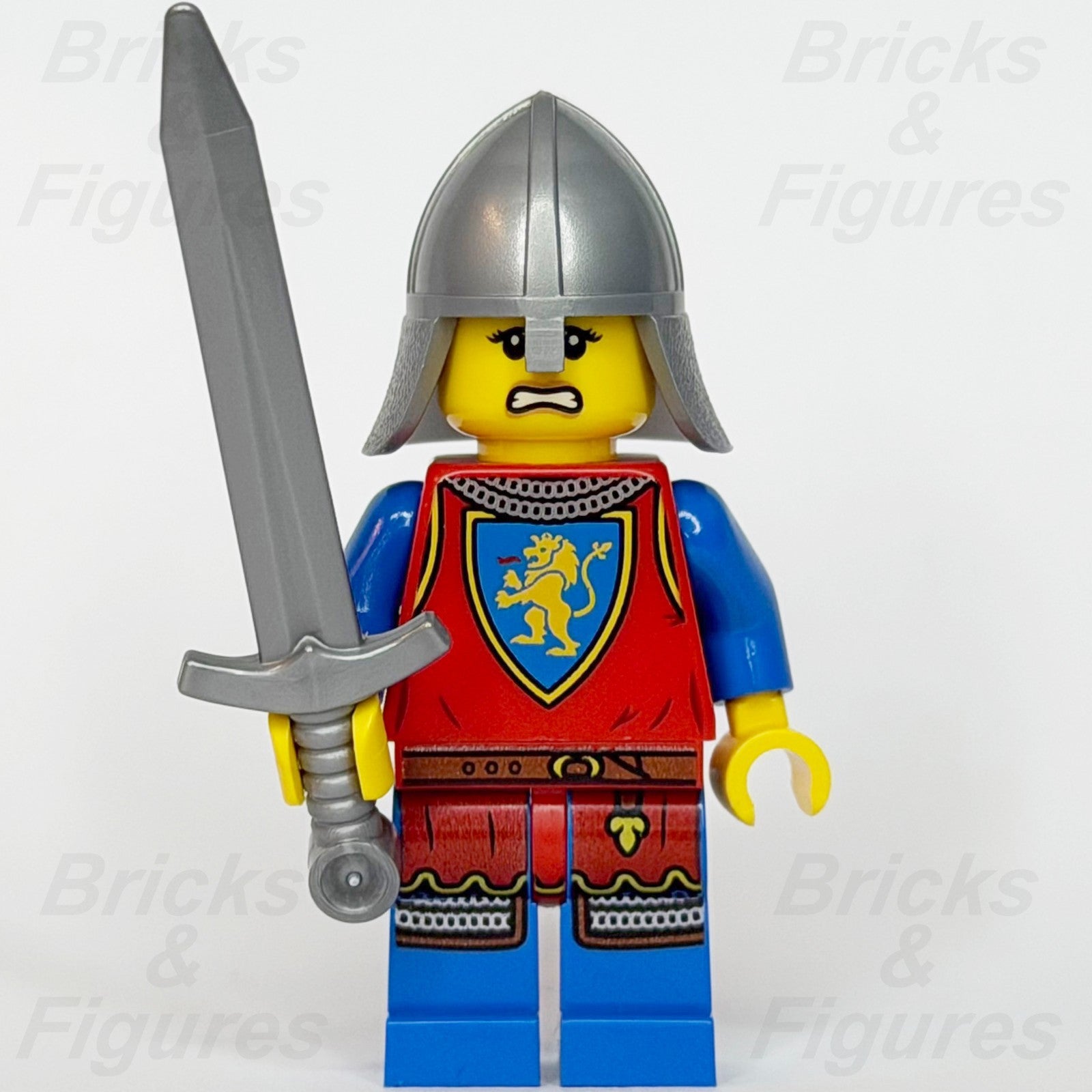 LEGO  Castle Lion Knight Minifigure Female Sword 910057 Series 6 bdp278 Scared1