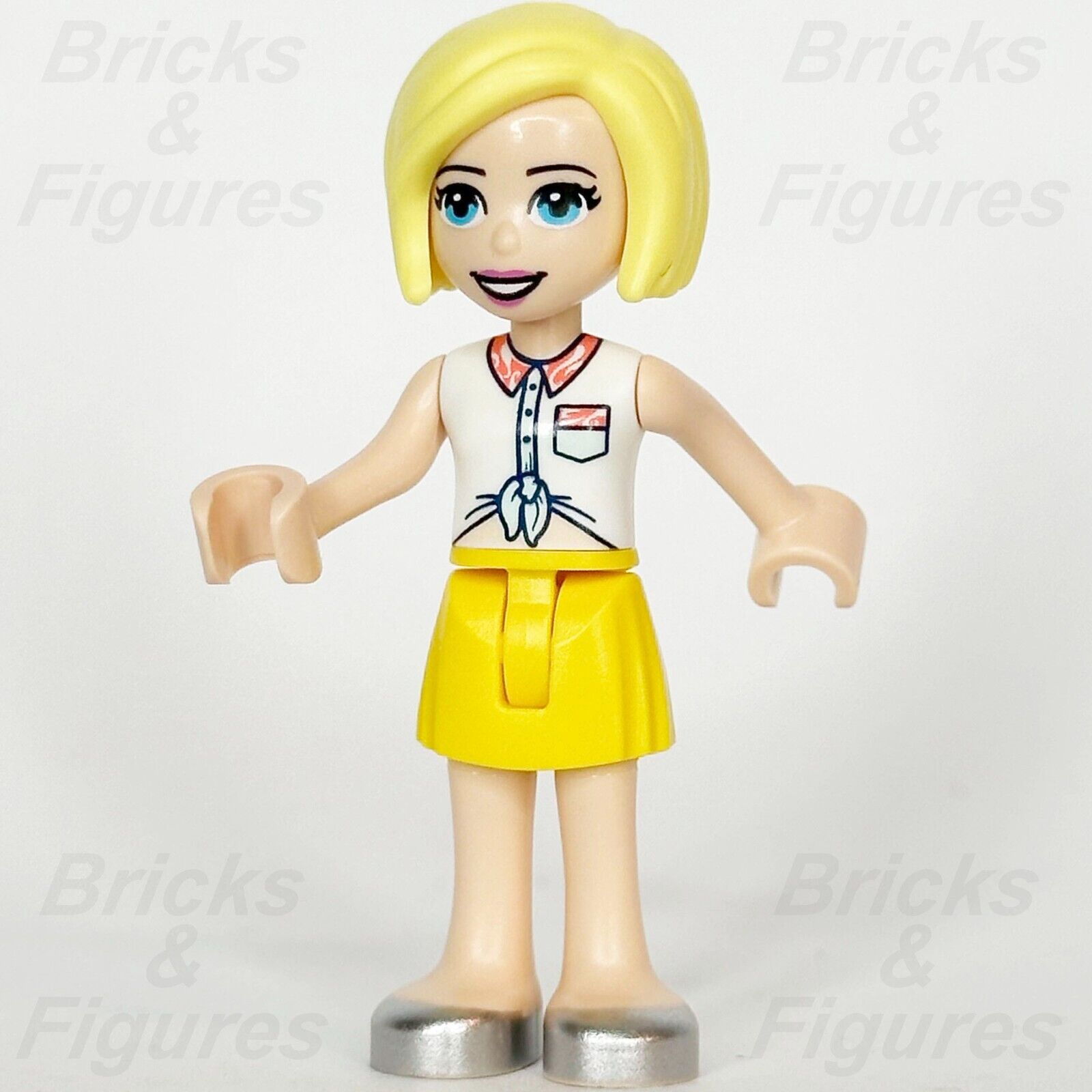 LEGO Friends Roxy Minifigure Yellow Skirt Silver Shoes Minifig 41715 frnd550 - Bricks & Figures
