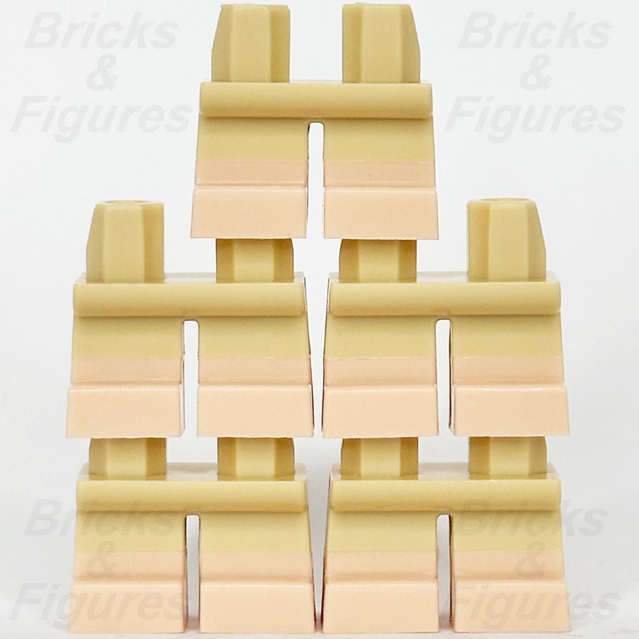 LEGO Tan Short Legs Light Nougat Boots Minifigure Part Hip Hobbit Dobby x 50