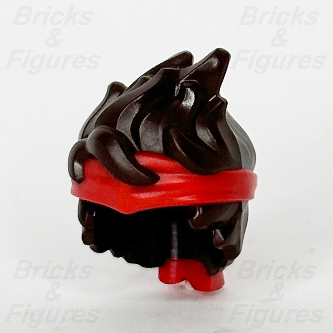 LEGO® Ninjago Kai Dark Brown Spiky Minifigure Hair Part Red Headband 69560pb010